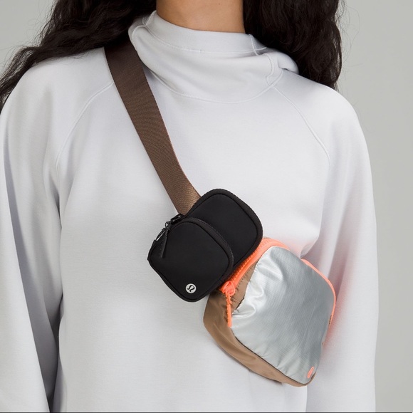 ❤️ Lululemon Rare Silver Brown and Orange Everywhere Belt Bag SVME/SNDN/HIOR NWT - Picture 3 of 15